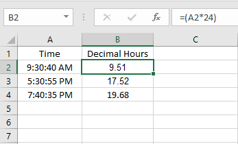 Using Arithmetic Function for time to decimal