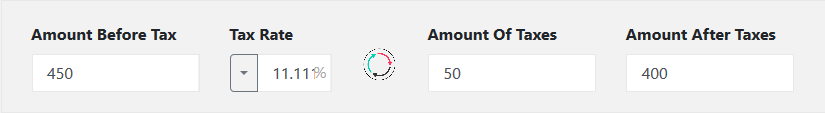 2. amount before and amount after tax