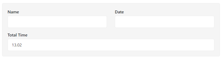 employee name date total hours worked