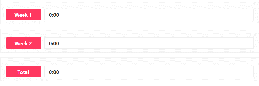 weekly hour results